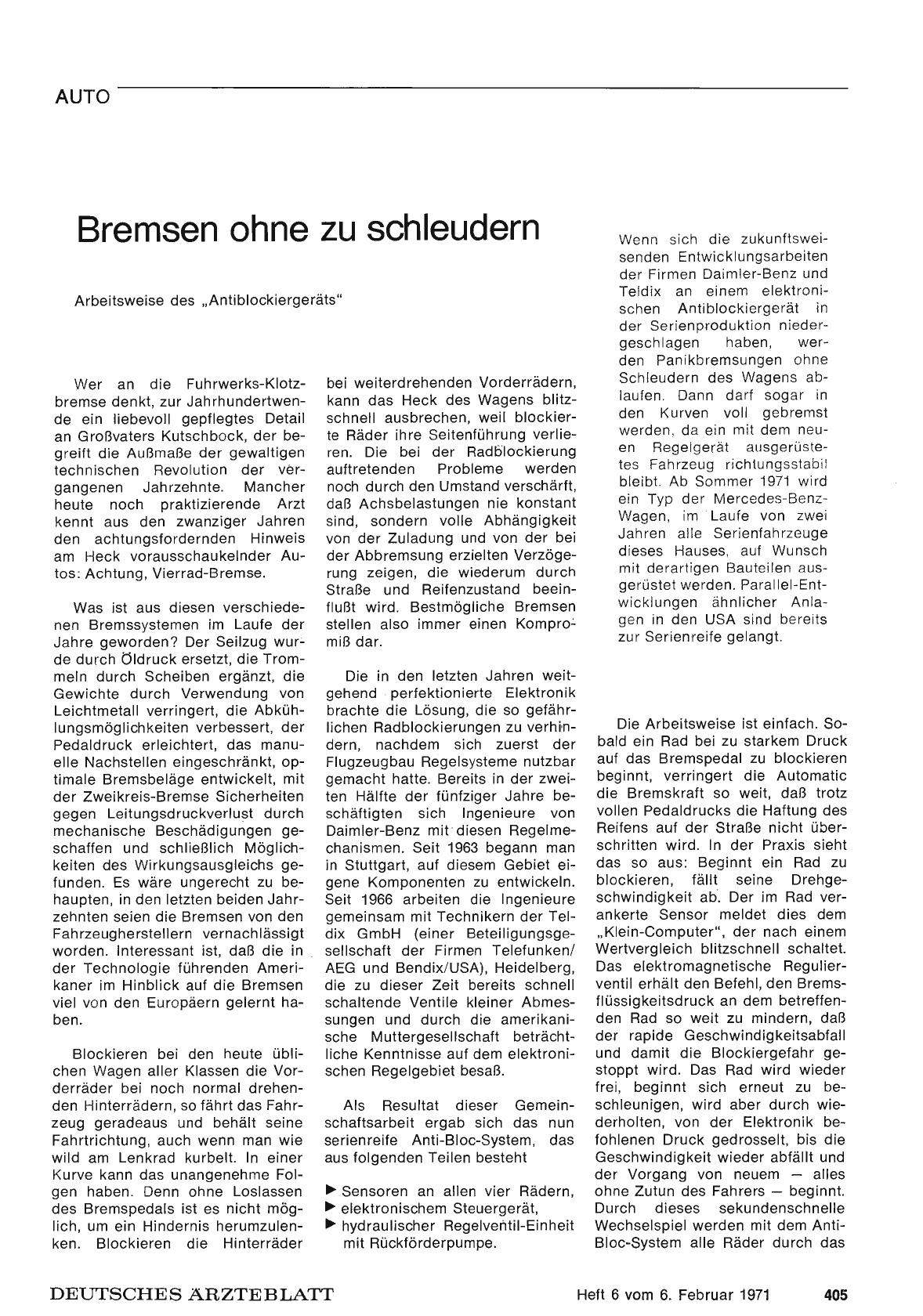 Vorschauseite 1: Bremsen ohne zu schleudern