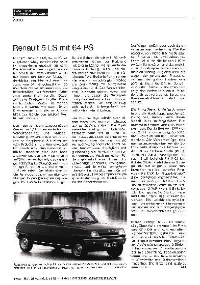Vorschauseite 1: Renault 5 LS mit 64 PS