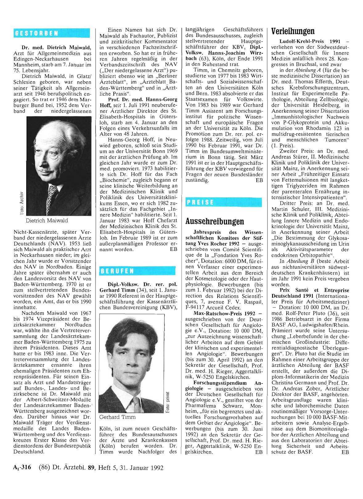 Vorschauseite 1: Preise: Ausschreibungen