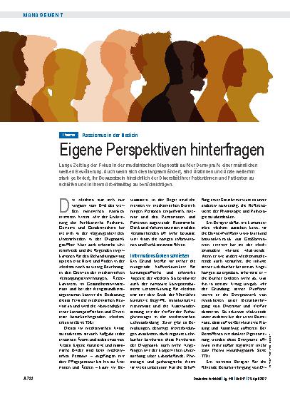 Vorschauseite 1: Rassismus in der Medizin: Eigene Perspektiven hinterfragen