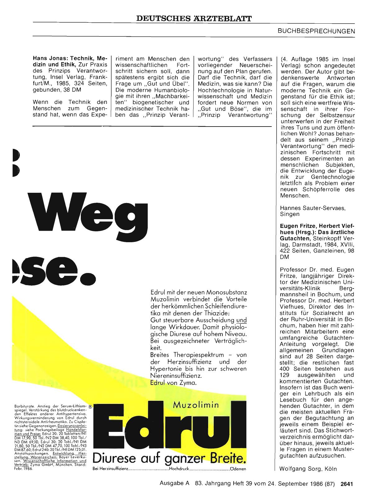 Vorschauseite 1: Eugen Fritze, Herbert Viefhues (Hrsg. ): Das ärztliche Gutachten