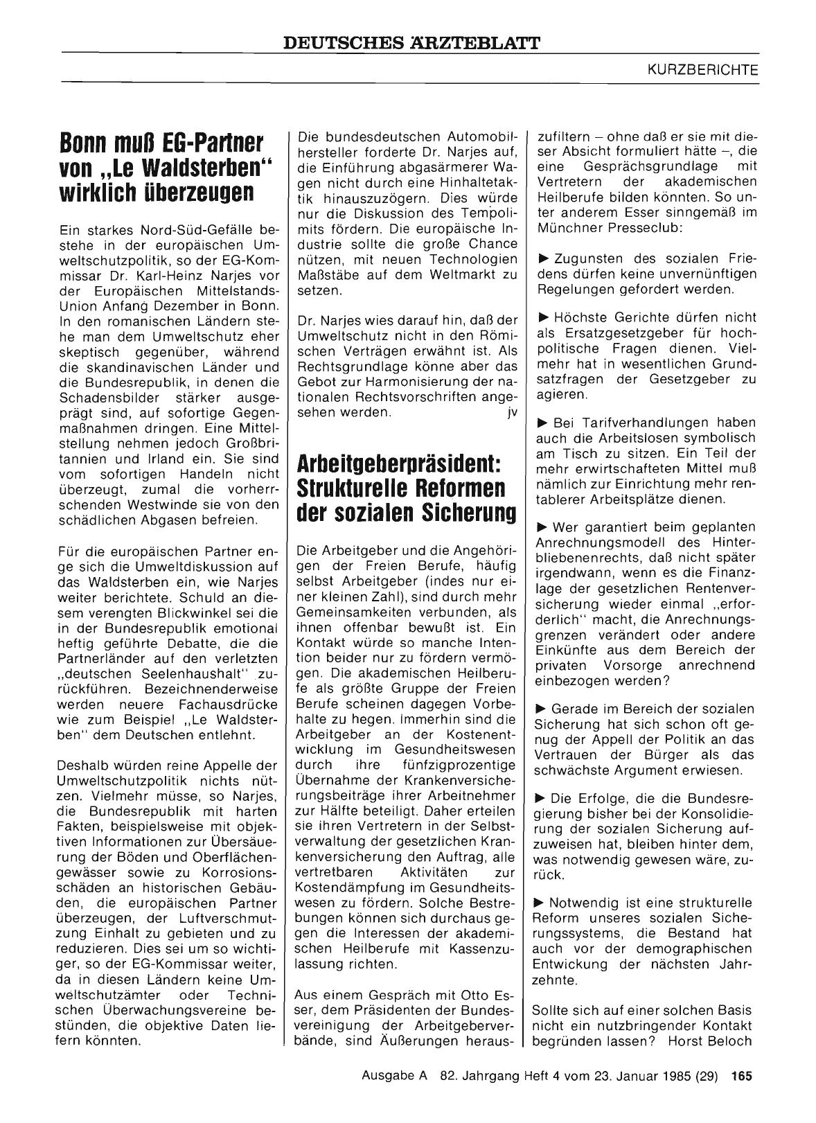 Vorschauseite 1: Bonn muß EG-Partner von „Le Waldsterben“ wirklich überzeugen
