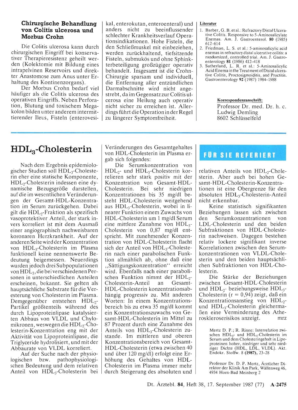 Vorschauseite 1: HDL3-Cholesterin
