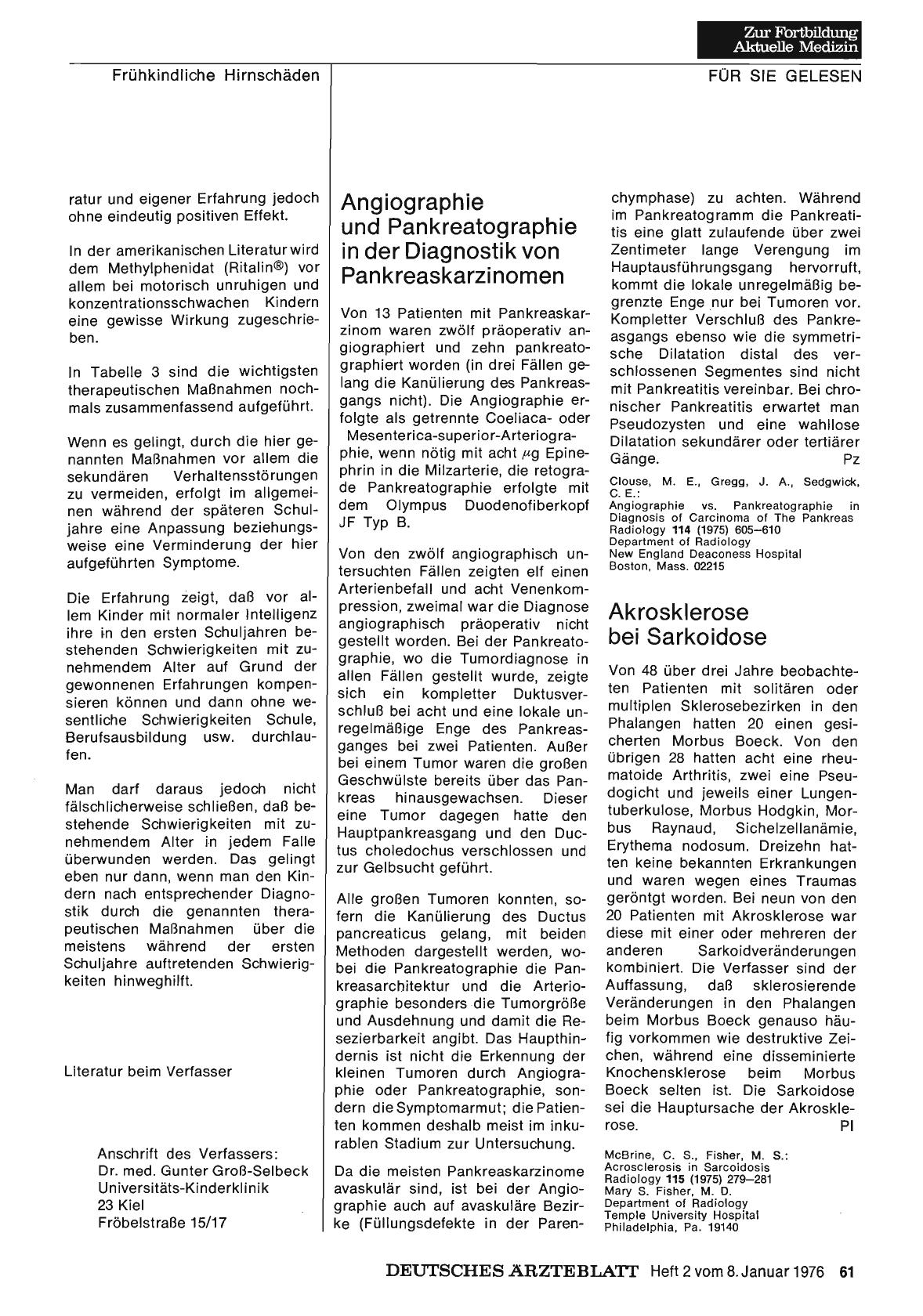 Vorschauseite 1: Angiographie und Pankreatographie in der Diagnostik von Pankreaskarzinomen