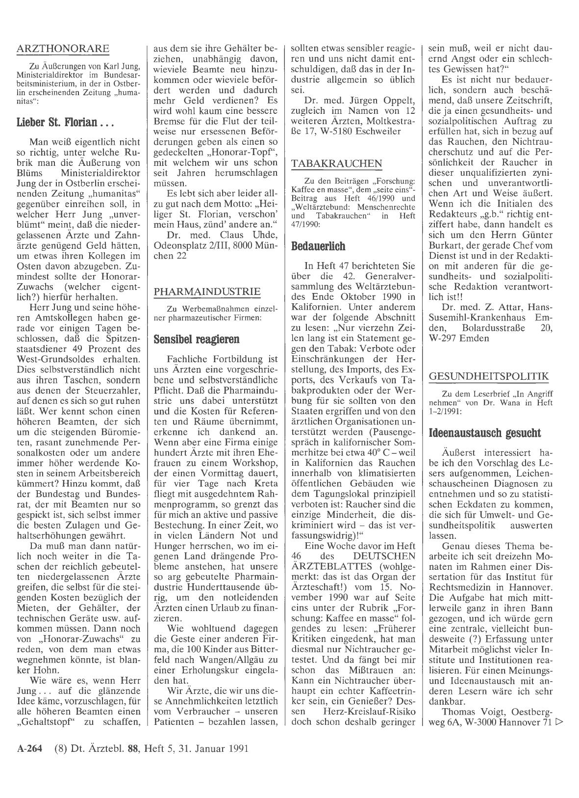 Vorschauseite 1: ARZTHONORARE: Lieber St. Florian. ..