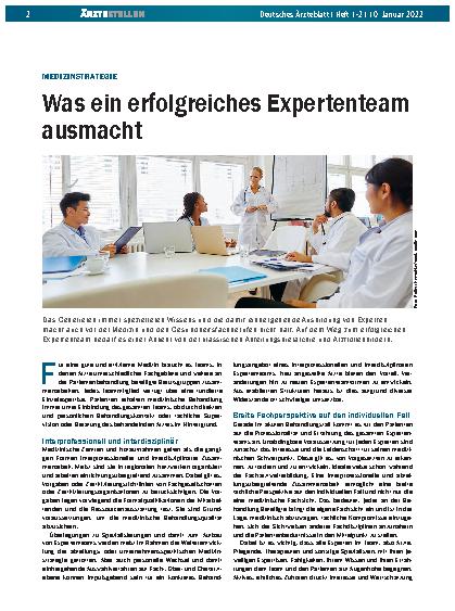 Vorschauseite 1: Medizinstrategie: Was ein erfolgreiches Expertenteam ausmacht
