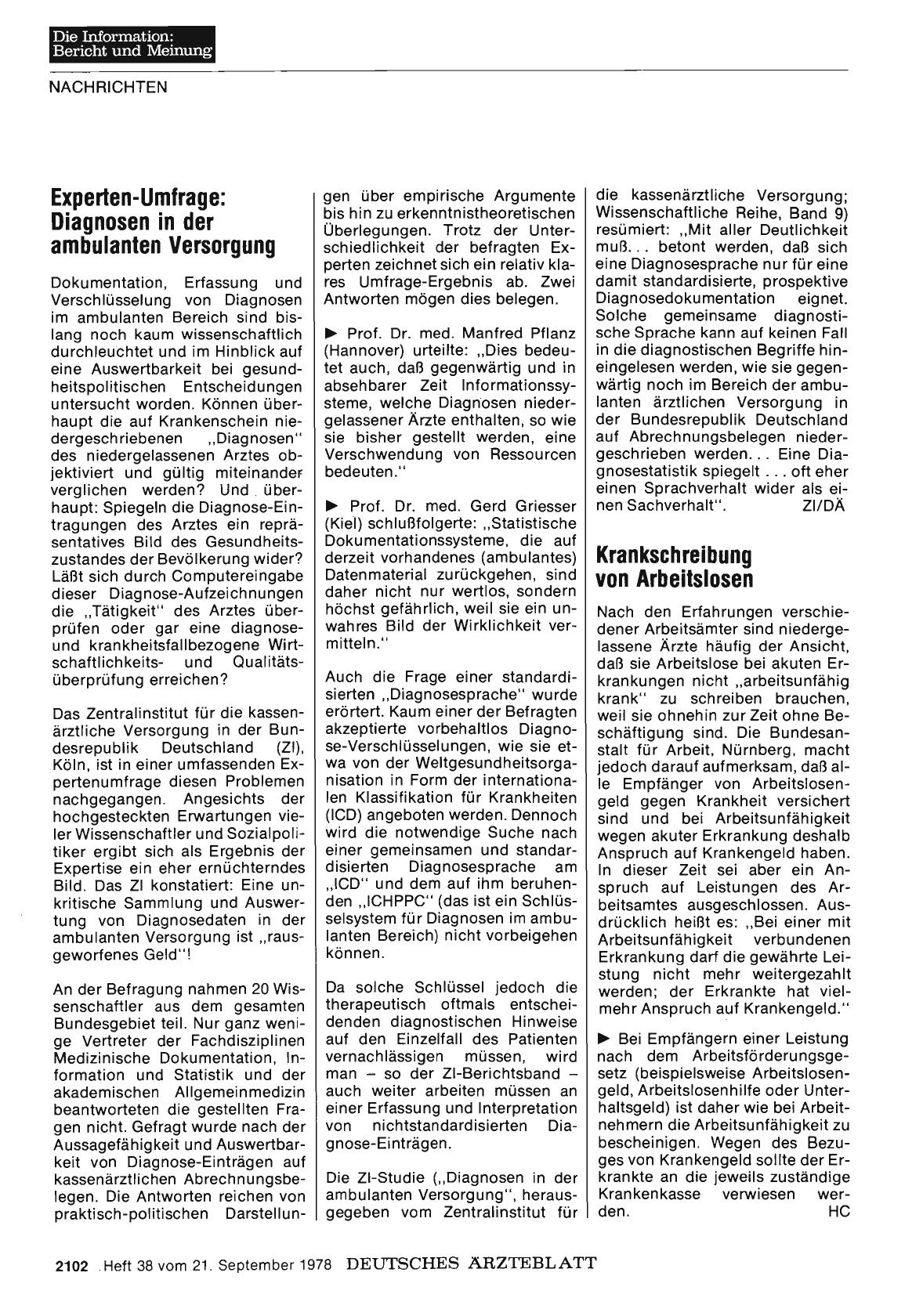 Vorschauseite 1: Experten-Umfrage: Diagnosen in der ambulanten Versorgung