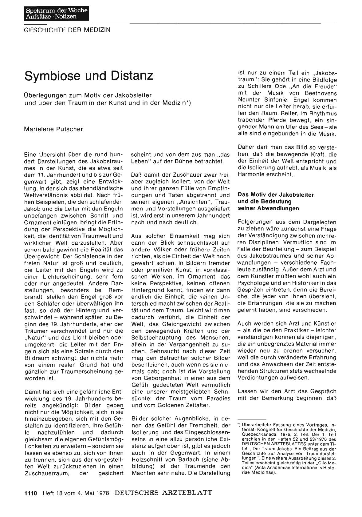 Vorschauseite 1: Symbiose und Distanz