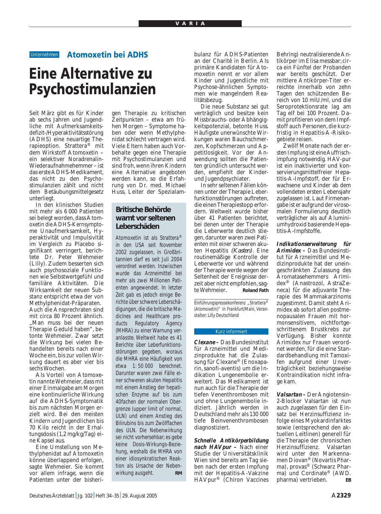 Vorschauseite 1: Schnelle Antikörperbildung nach HAVpur