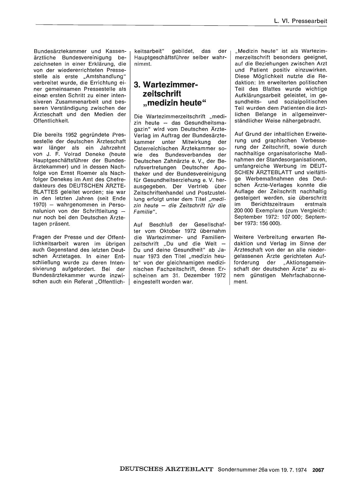 Vorschauseite 1: 3. Wartezimmerzeitschrift „medizin heute"