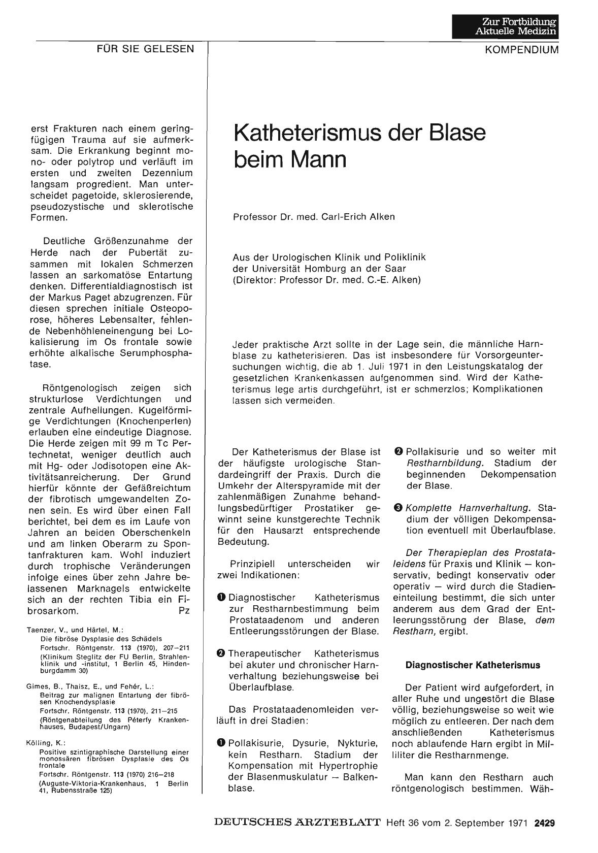 Vorschauseite 1: Katheterismus der Blase beim Mann