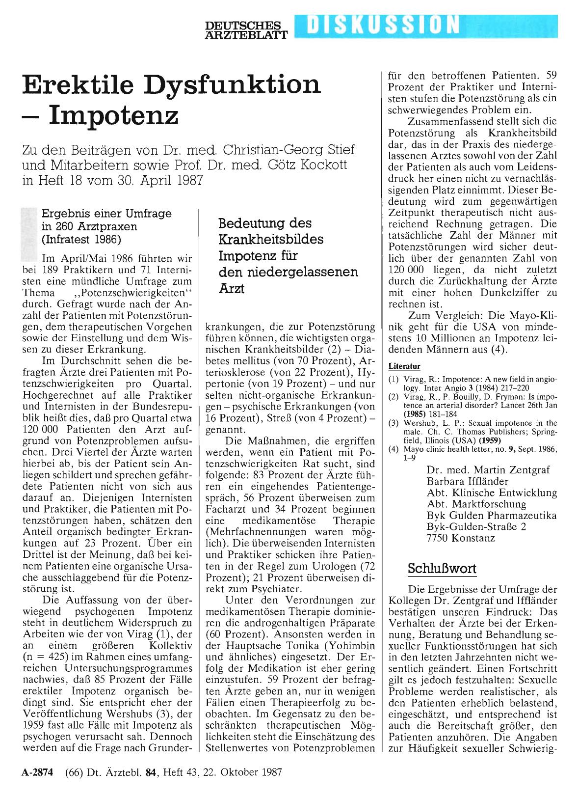 Vorschauseite 1: Erektile Dysfunktion – Impotenz: Schlußwort