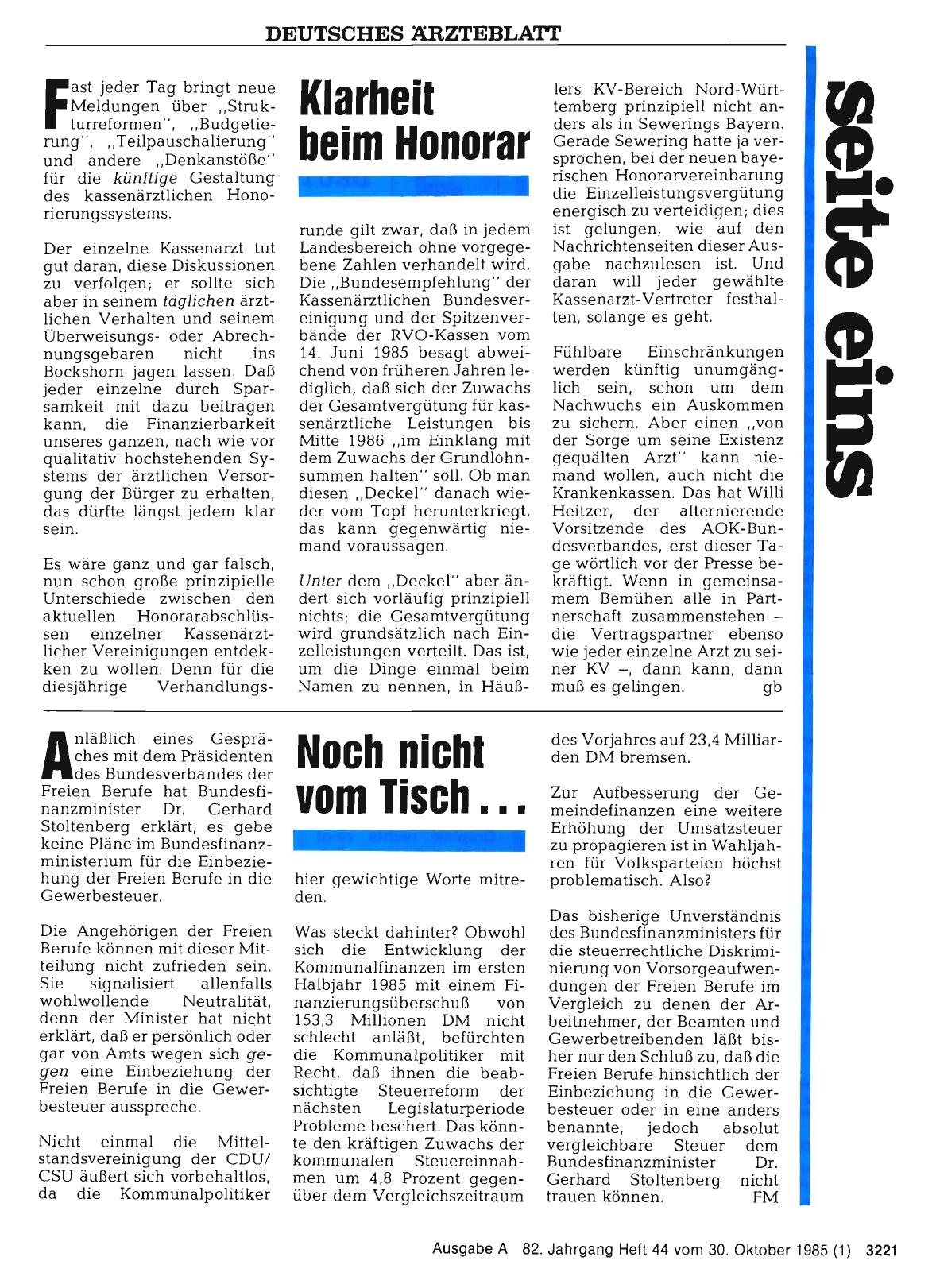 Vorschauseite 1: Noch nicht vom Tisch. ..