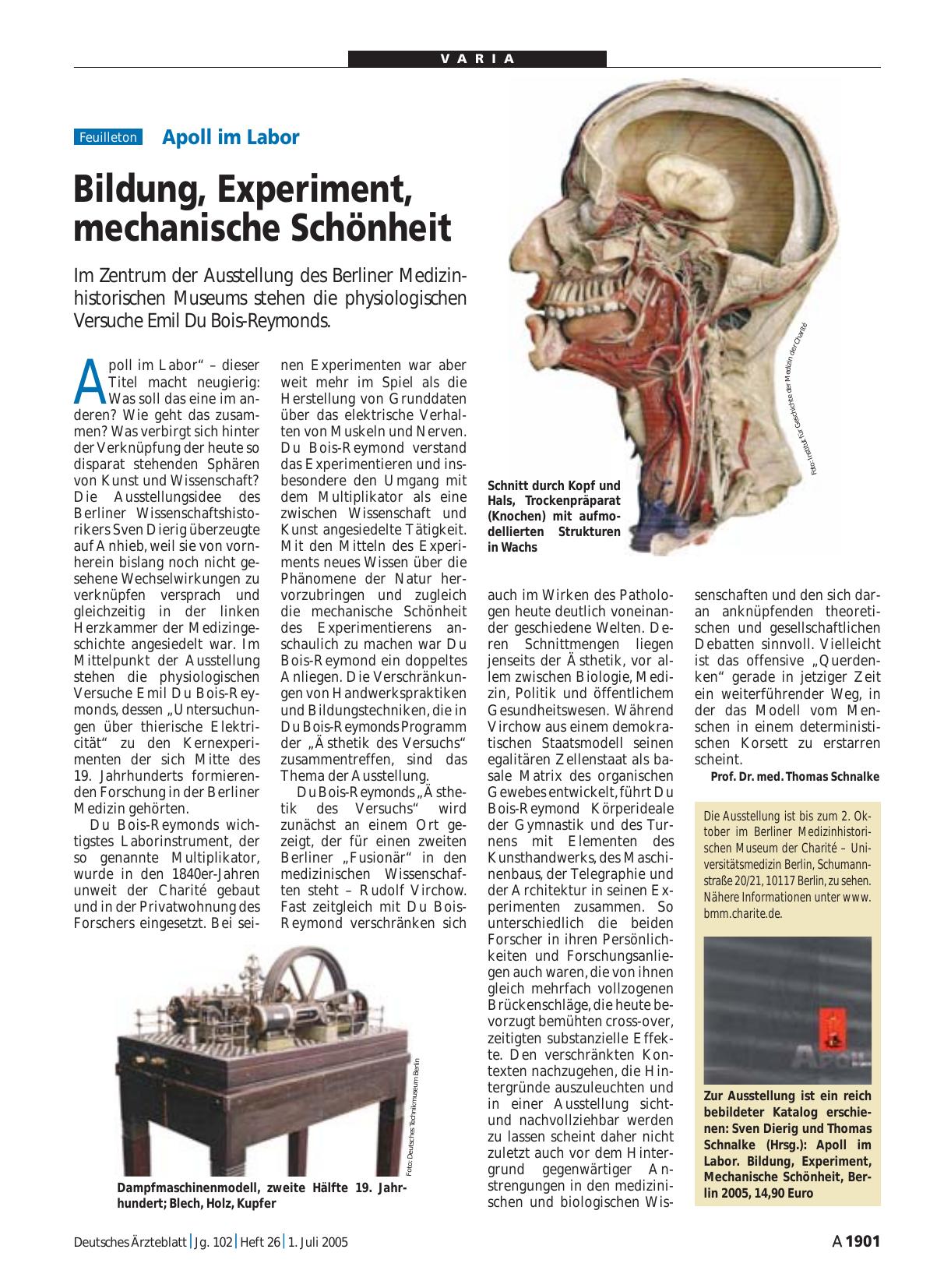 Vorschauseite 1: Apoll im Labor: Bildung, Experiment, mechanische Schönheit