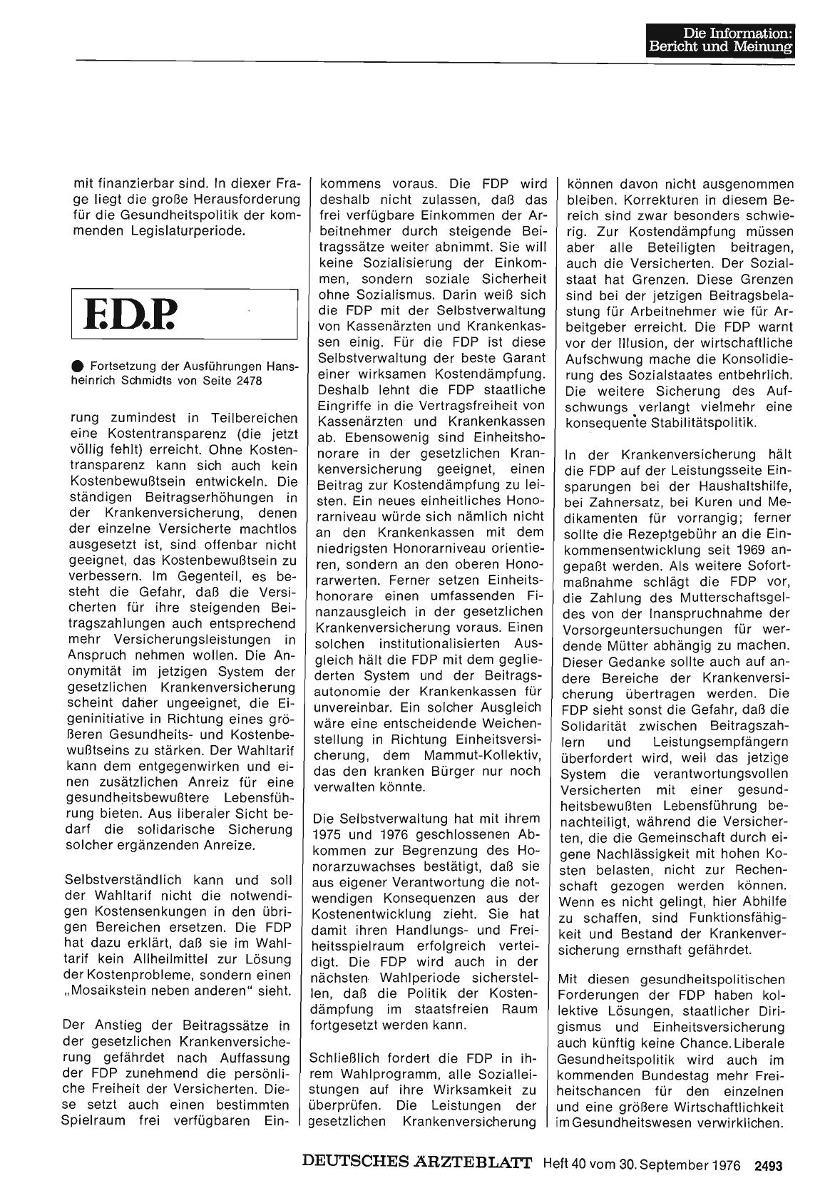 Vorschauseite 1: F. D. P. : Gesundheitspolitik im neuen Bundestag - Teil 2