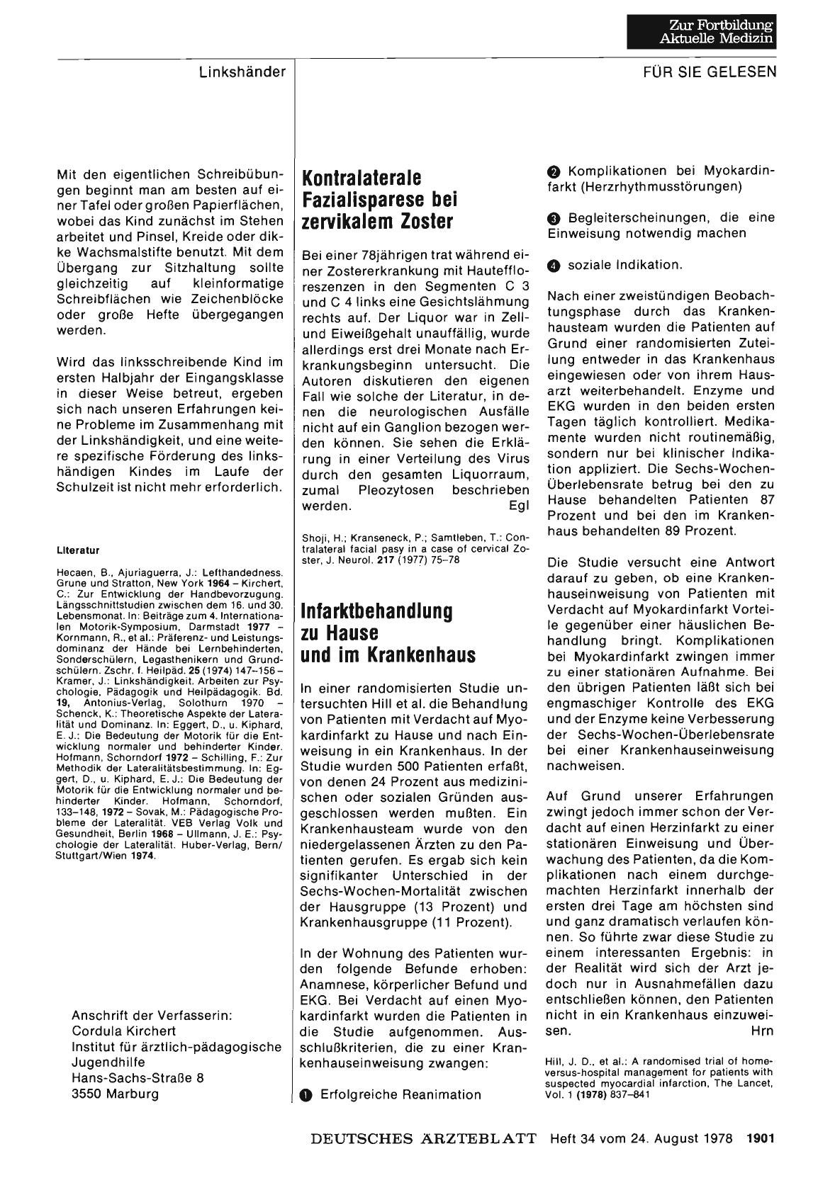 Vorschauseite 1: Infarktbehandlung zu Hause und im Krankenhaus