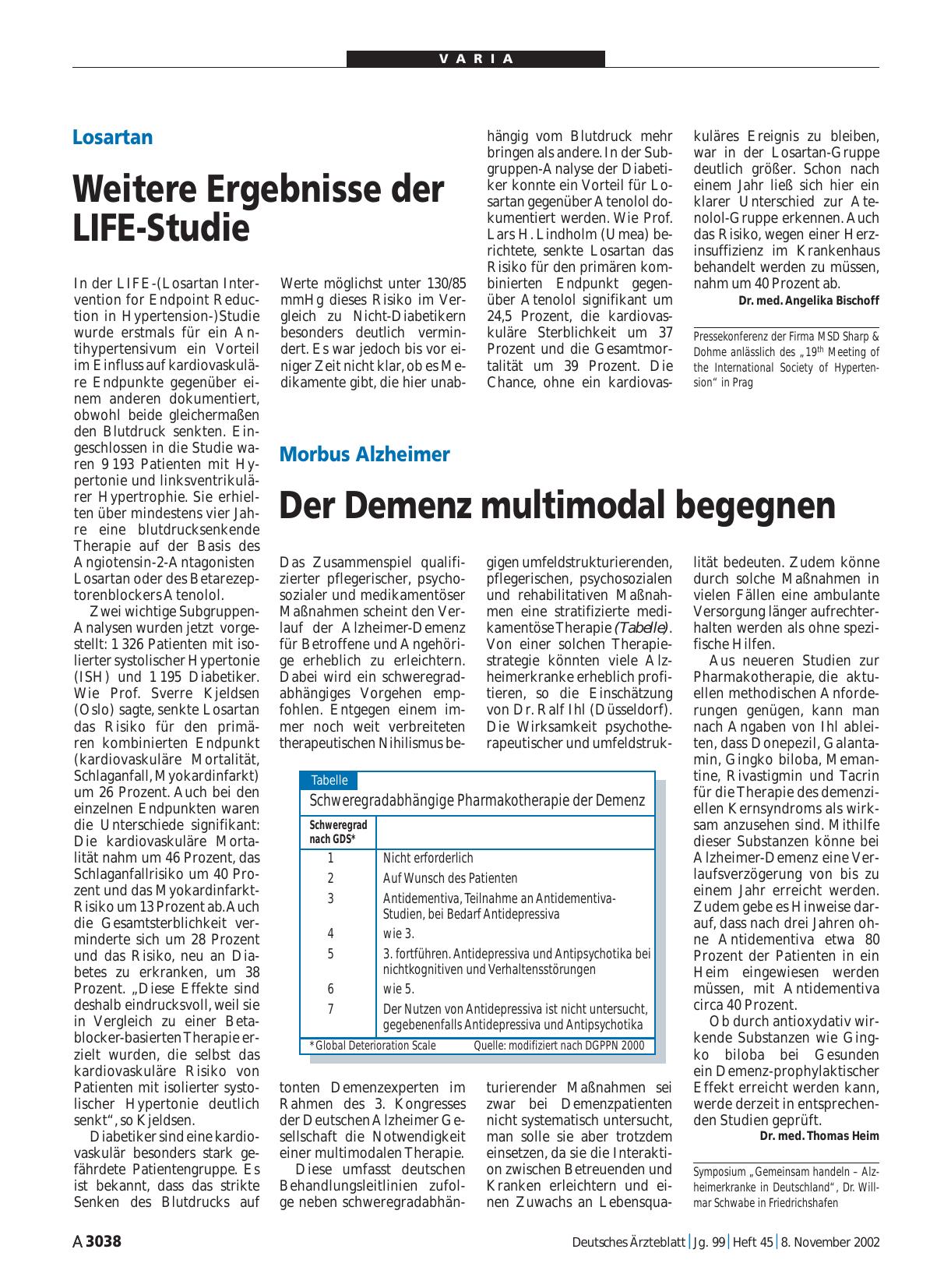 Vorschauseite 1: Morbus Alzheimer: Der Demenz multimodal begegnen
