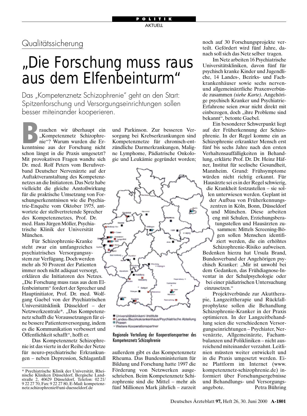 Vorschauseite 1: Qualitätssicherung: „Die Forschung muss raus aus dem Elfenbeinturm“