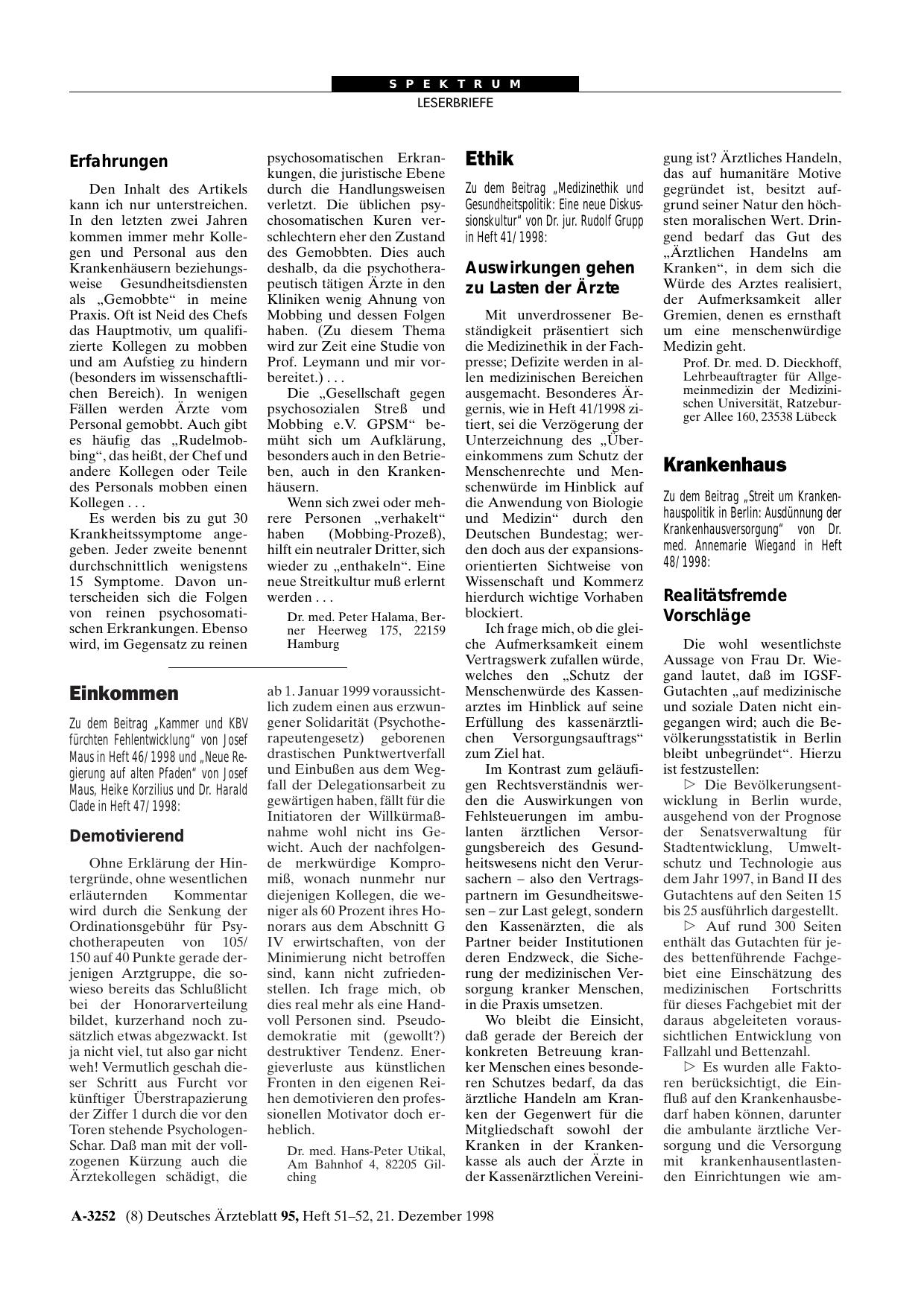 Vorschauseite 1: Mobbing: Erfahrungen