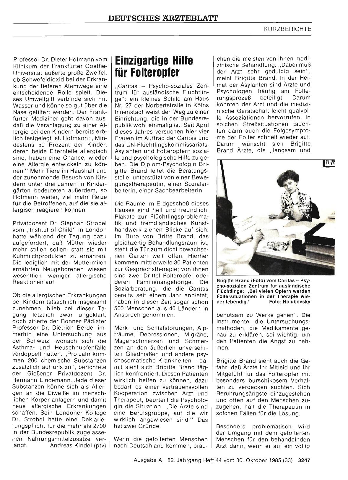 Vorschauseite 1: Einzigartige Hilfe für Folteropfer