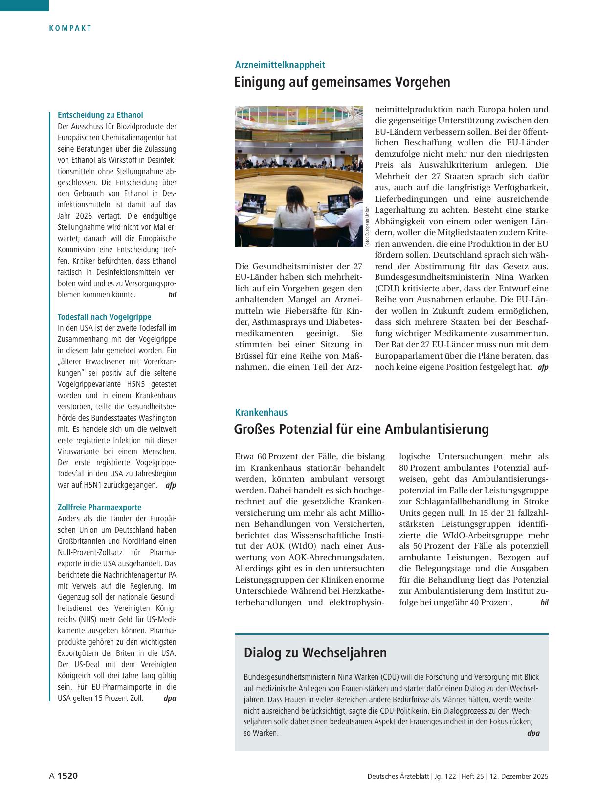 Vorschauseite 1: Dialog zu Wechseljahren