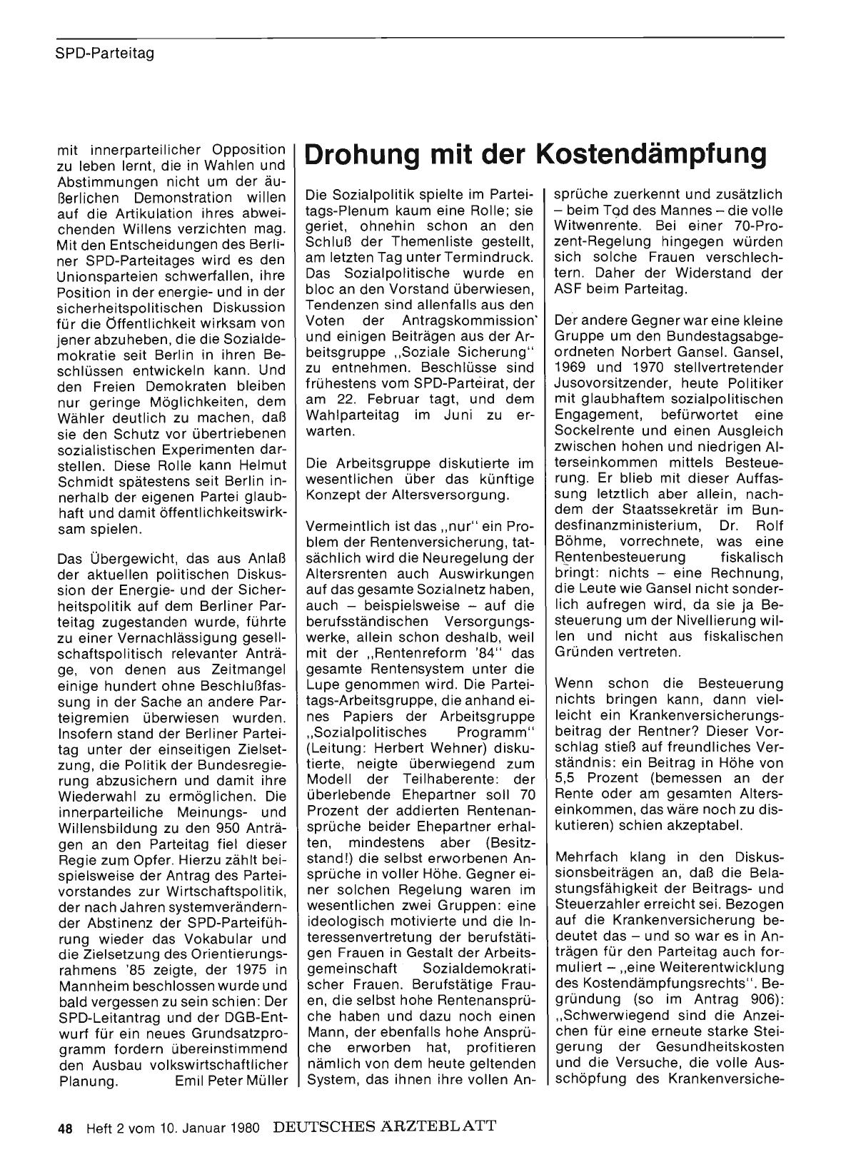 Vorschauseite 1: Drohung mit der Kostendämpfung