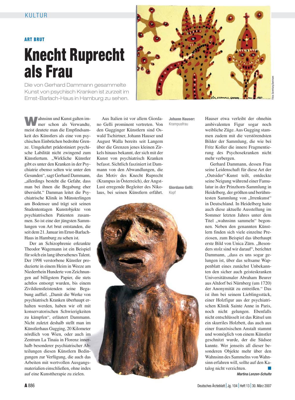 Vorschauseite 1: Art Brut: Knecht Ruprecht als Frau