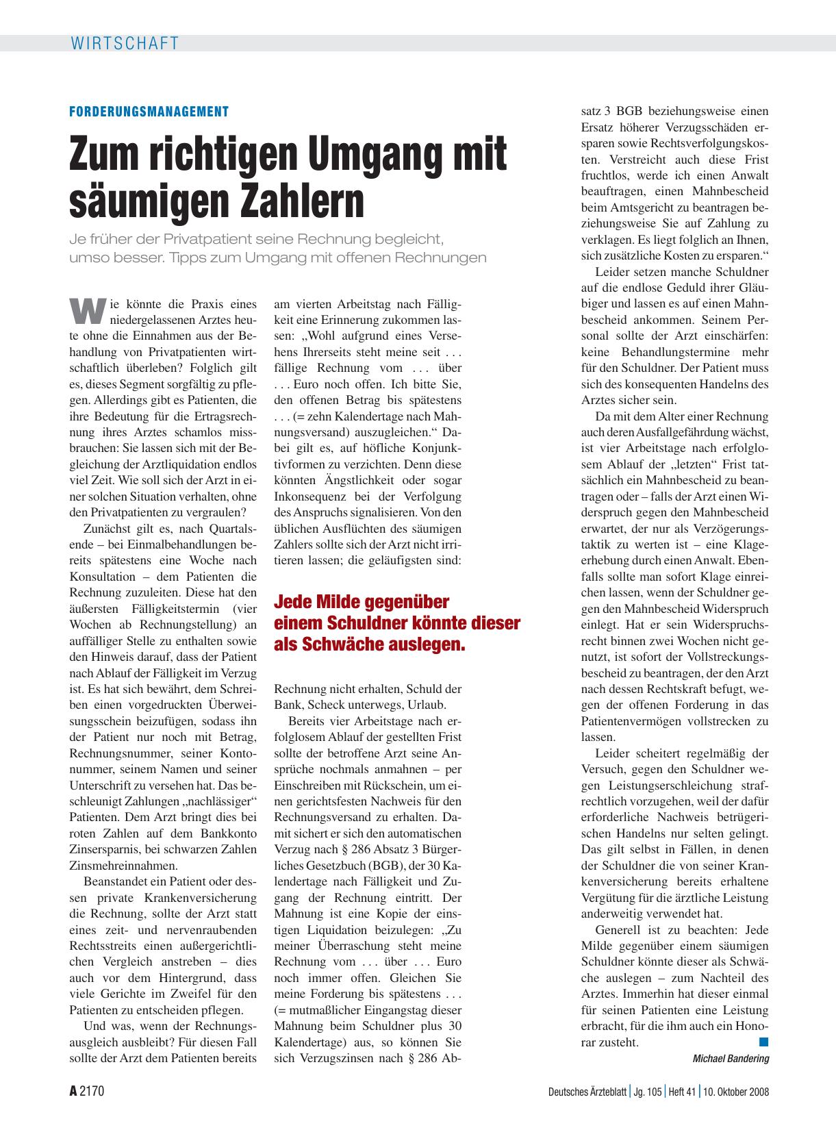 Vorschauseite 1: Forderungsmanagement: Zum richtigen Umgang mit säumigen Zahlern