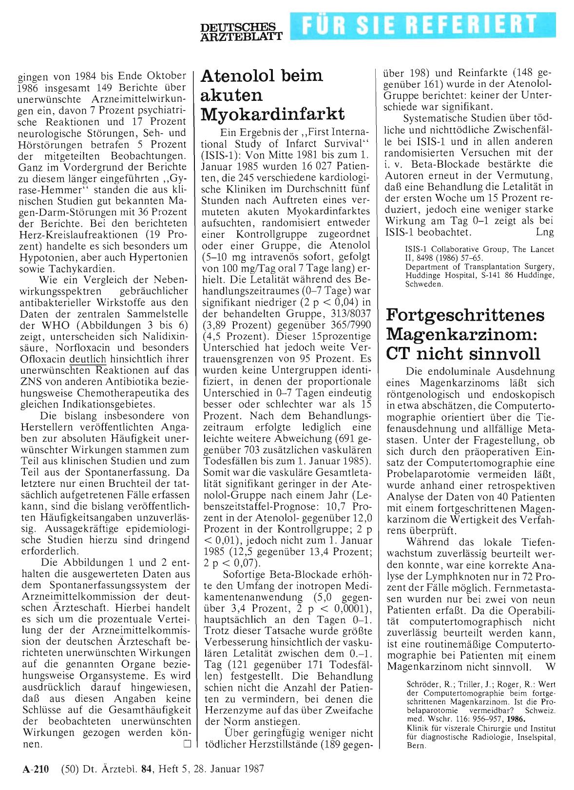 Vorschauseite 1: Fortgeschrittenes Magenkarzinom: CT nicht sinnvoll