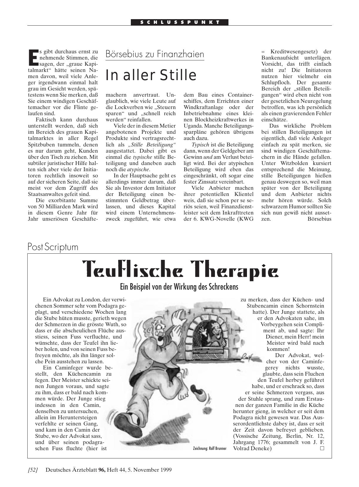 Vorschauseite 1: Börsebius zu Finanzhaien: In aller Stille