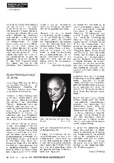 Vorschauseite 1: Albert Schretzenmayr 70 Jahre
