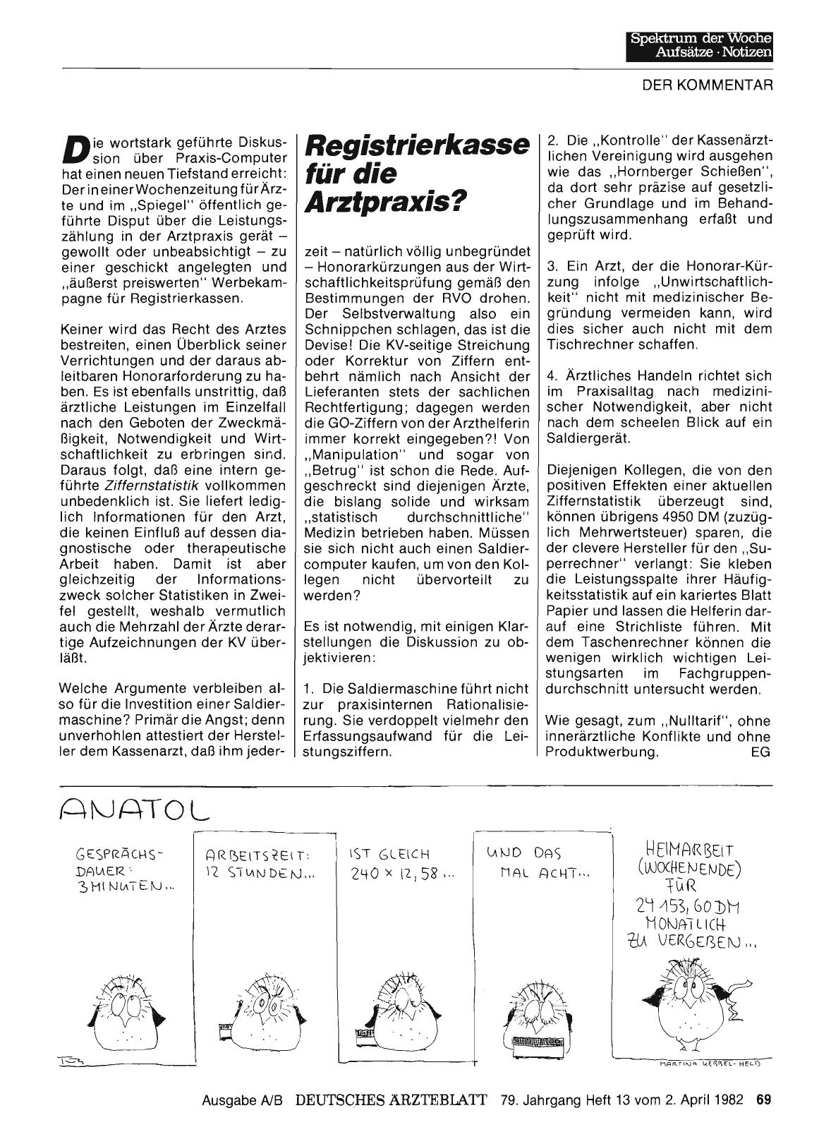 Vorschauseite 1: Registrierkasse für die Arztpraxis?