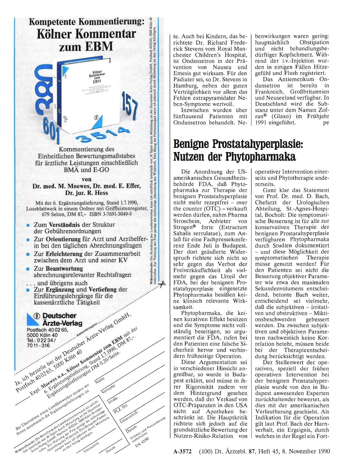 Vorschauseite 1: Benigne Prostatahyperplasie: Nutzen der Phytopharmaka