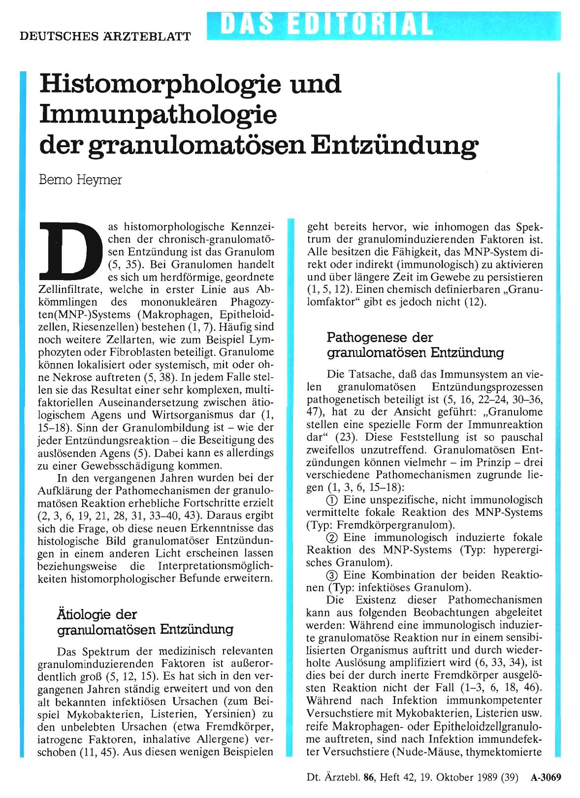 Vorschauseite 1: Histomorphologie und Immunpathologie der granulomatösen Entzündung