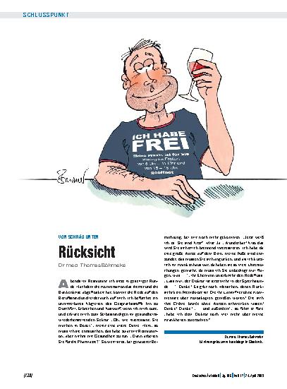Vorschauseite 1: Von schräg unten: Rücksicht