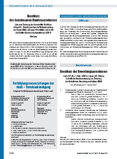 Vorschauseite 1: Beschluss des Gemeinsamen Bundesausschusses über eine Änderung der Arzneimittel-Richtlinie: Anlage XII – Beschlüsse über die Nutzenbewertung von Arzneimitteln mit neuen Wirkstoffe…