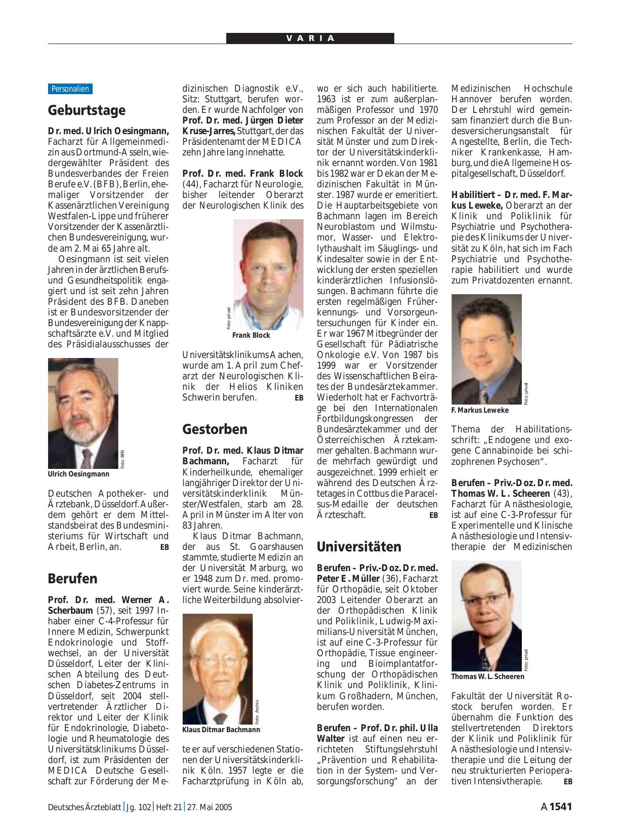 Vorschauseite 1: Universitäten