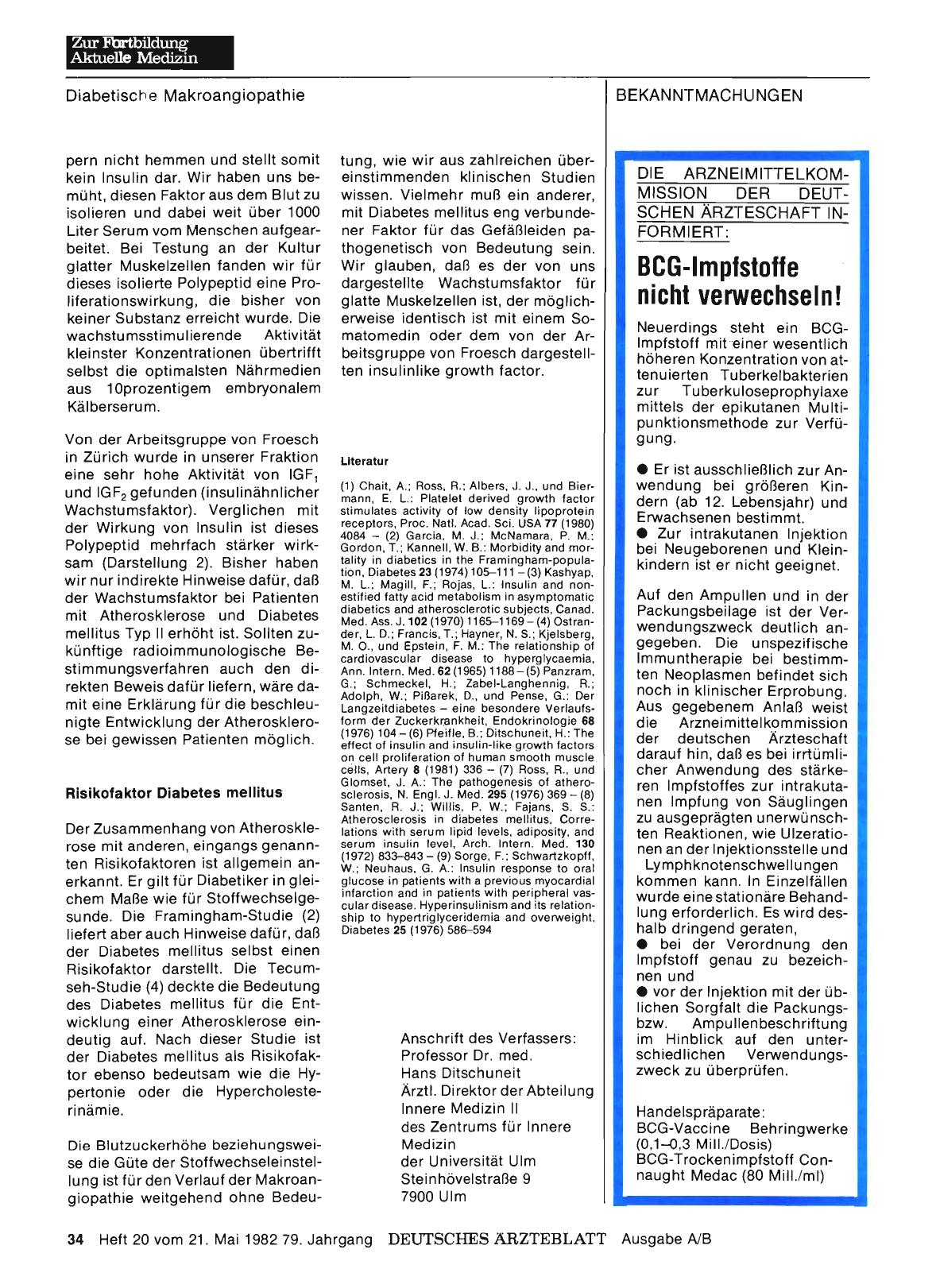 Vorschauseite 1: BCG-Impfstoffe nicht verwechseln