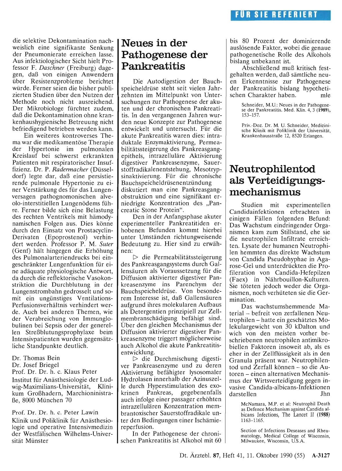 Vorschauseite 1: Neues in der Pathogenese der Pankreatitis