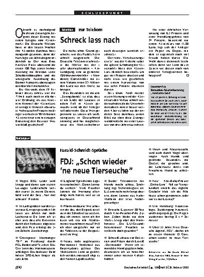 Vorschauseite 1: zur Telekom: Schreck lass nach