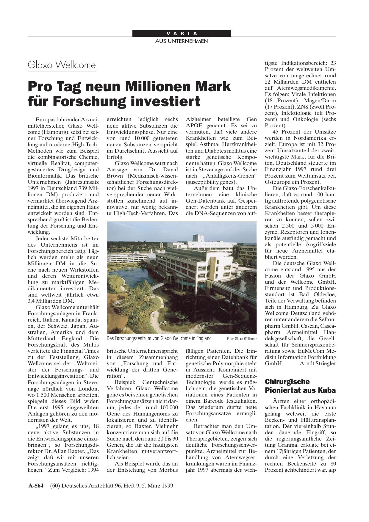 Vorschauseite 1: Chirurgische Pioniertat aus Kuba