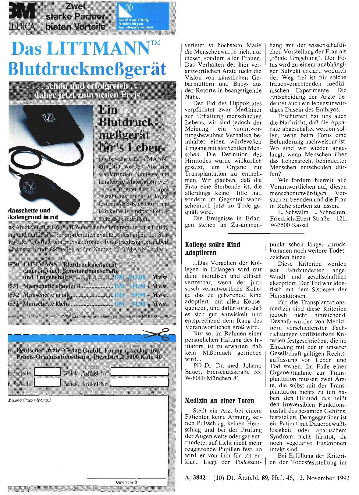 Vorschauseite 1: ERLANGEN: Kollege sollte Kind adoptieren