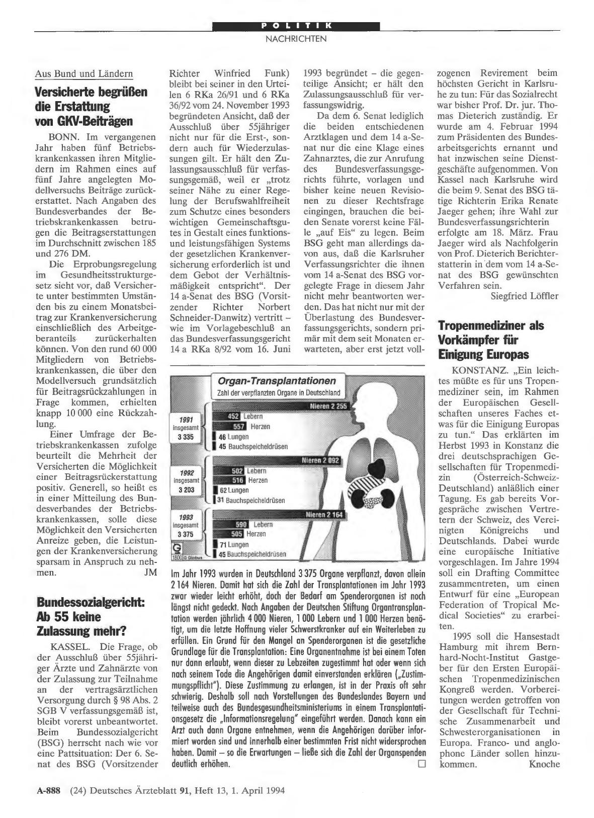 Vorschauseite 1: Tropenmediziner als Vorkämpfer für Einigung Europas