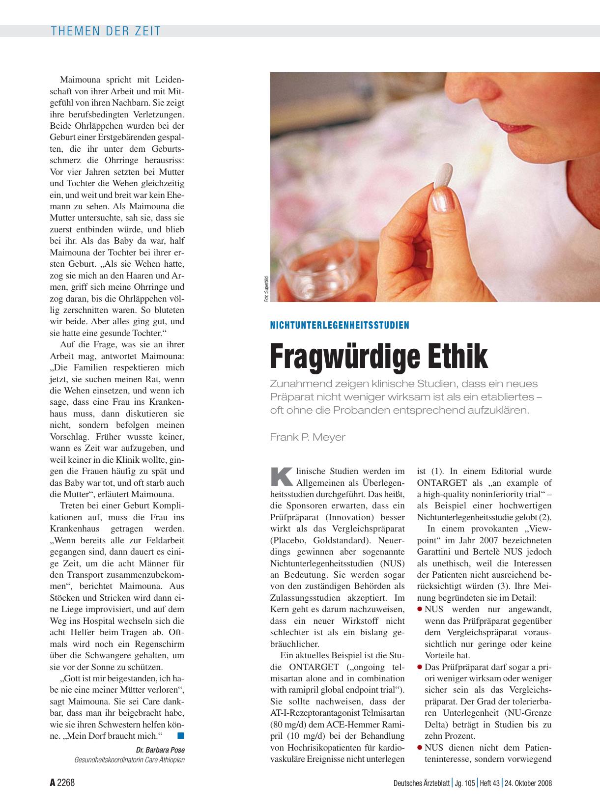 Vorschauseite 1: Nichtunterlegenheitsstudien: Fragwürdige Ethik