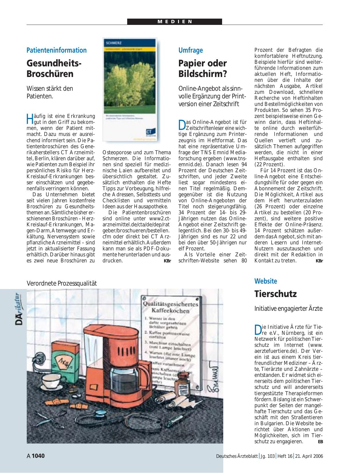 Vorschauseite 1: Website: Tierschutz