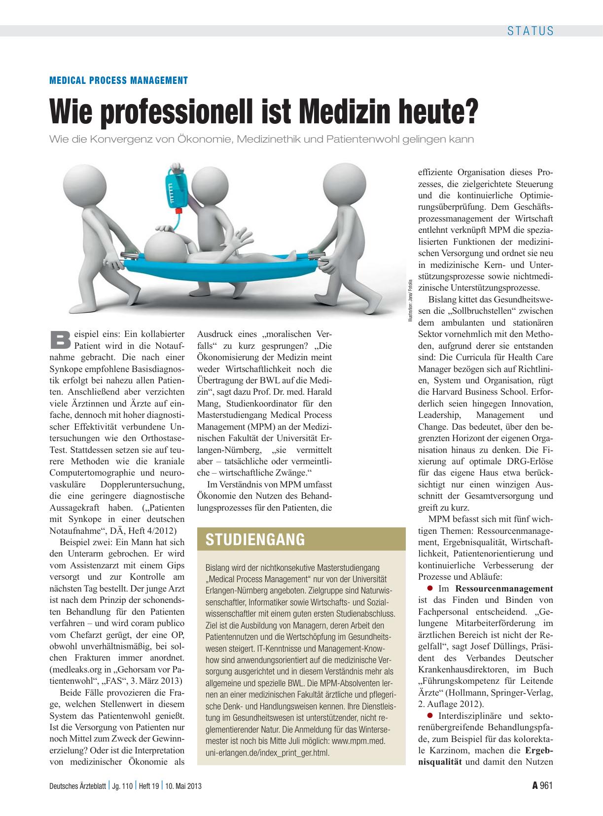 Vorschauseite 1: Medical Process Management: Wie professionell ist Medizin heute?