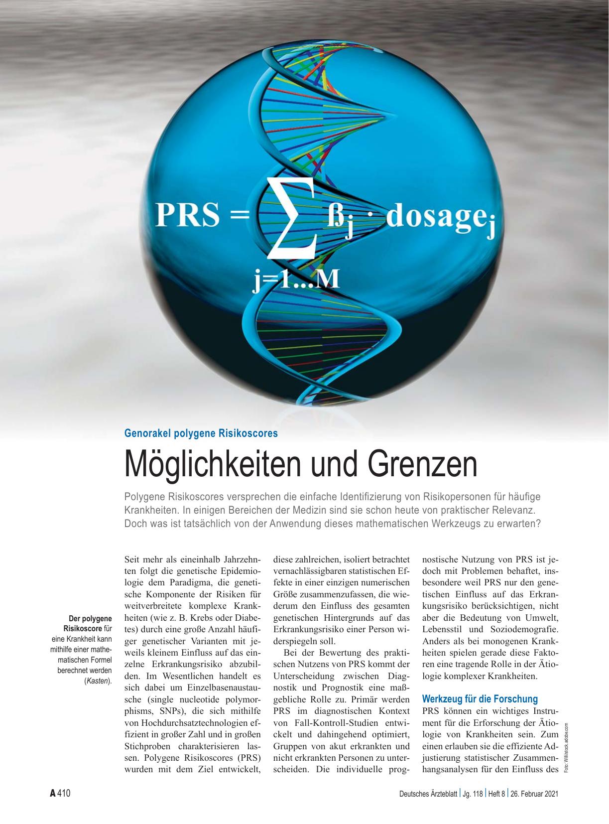 Vorschauseite 1: Genorakel polygene Risikoscores: Möglichkeiten und Grenzen