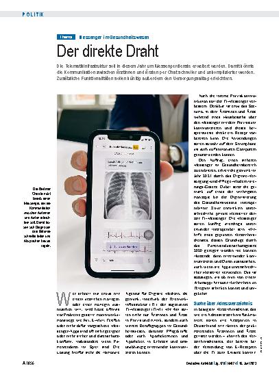 Vorschauseite 1: Messenger im Gesundheitswesen: Der direkte Draht