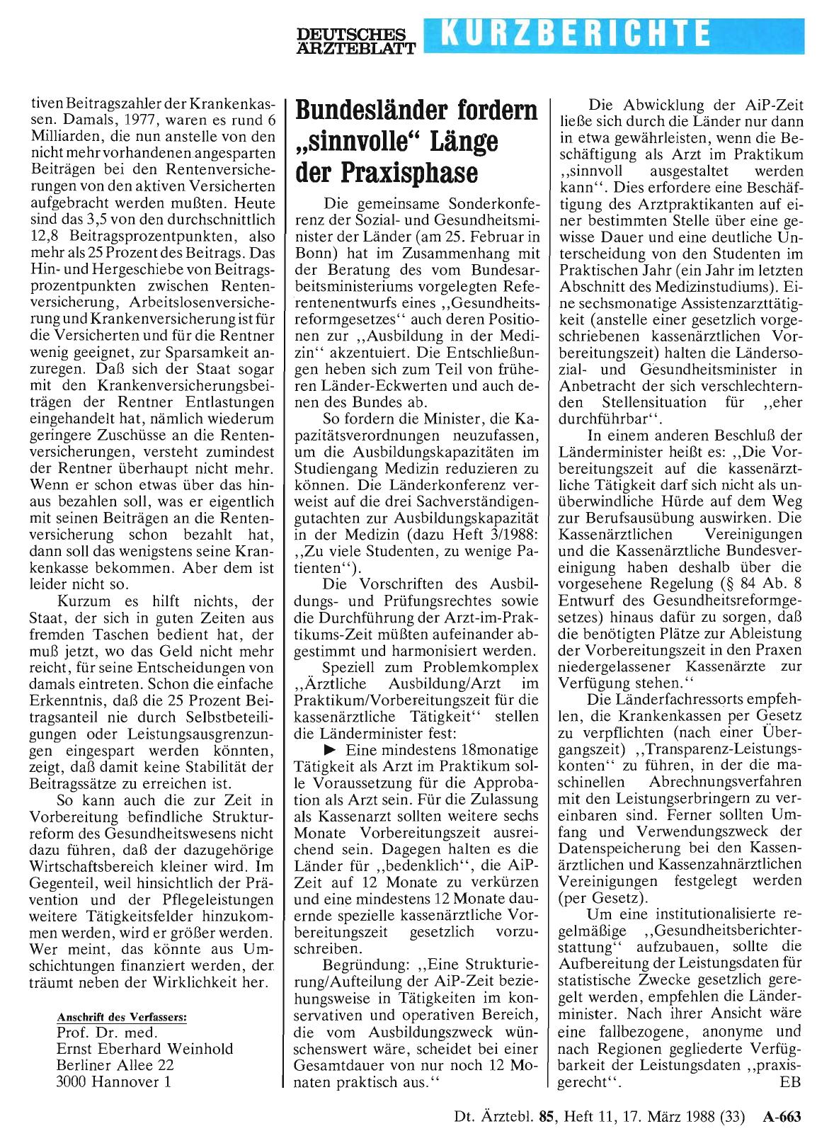Vorschauseite 1: Bundesländer fordern „sinnvolle“ Länge der Praxisphase