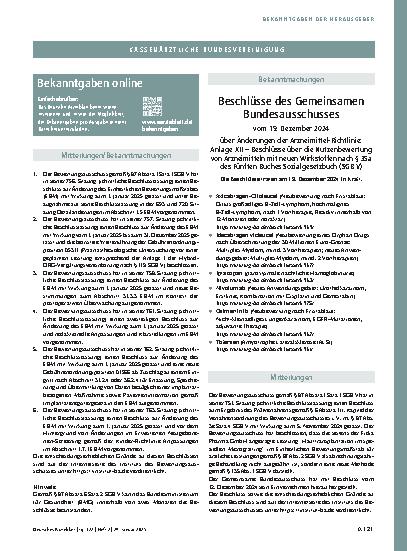 Vorschauseite 1: Mitteilungen